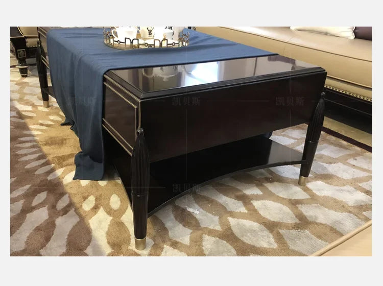 AR Light Luxury Post-modern Stainless Steel Rectangular Square Coffee Table Living Room TV Cabinet Combination Marble Furniture