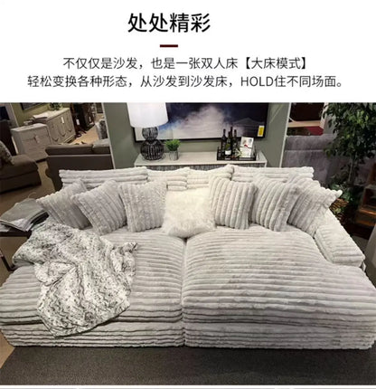 Italian Minimalist Velvet Sofa Bed French Fabric Lazy Living Room Sofas Puffs Bedroom 2025 Divano Soggiorno Home Furniture
