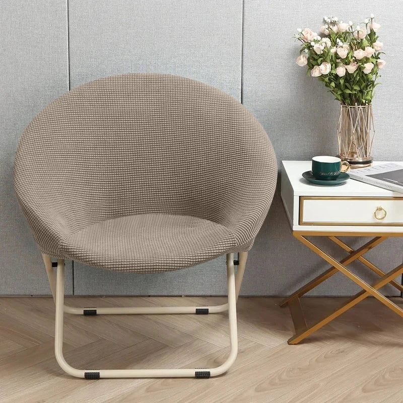 Comfortable Folding Chair Cover Cozy Moon Chair Relaxing Sun Chair Protector Stretchy Soft Cushion Portable Padded Seat Cover