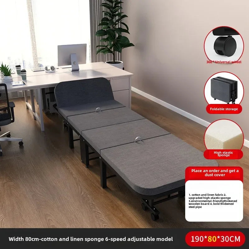 Rollaway bed Single office lunch break bed Nap bed Portable retractable hidden escort bed Rollaway bed Camp bed