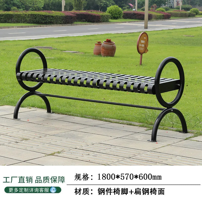 Park chairs, outdoor benches, cast iron leisure, wrought iron community chairs, double seats, courtyards, outdoor park benches