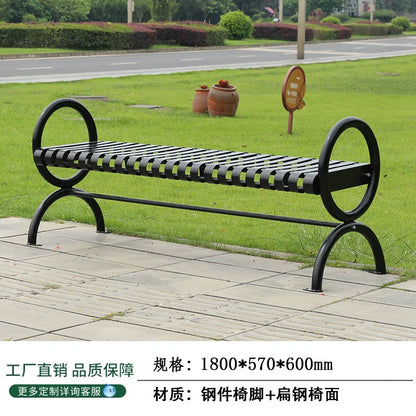 Park chairs, outdoor benches, cast iron leisure, wrought iron community chairs, double seats, courtyards, outdoor park benches