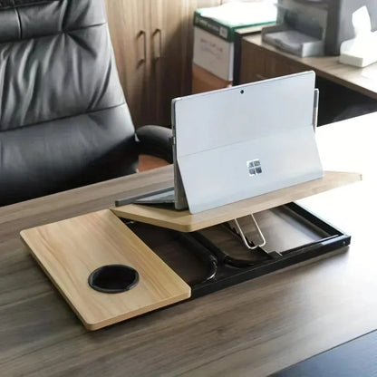 Integrated Foldable Table with Adjustable Height, Compact and Practical Computer Lazy Desk with Ergonomic Design Gaming Desk