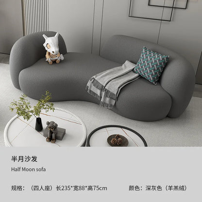 Modern Minimalist Living Room Sofa Berber Fleece Double lounge living room sofas elegant comfortable