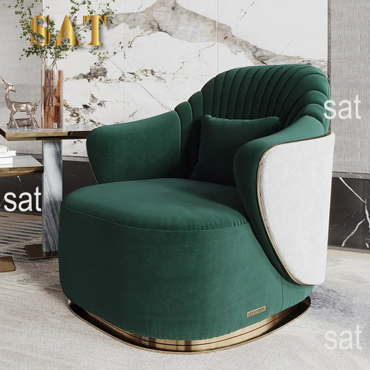 # Italian Style Light Luxury Fabric Lounge Chair Modern Furniture