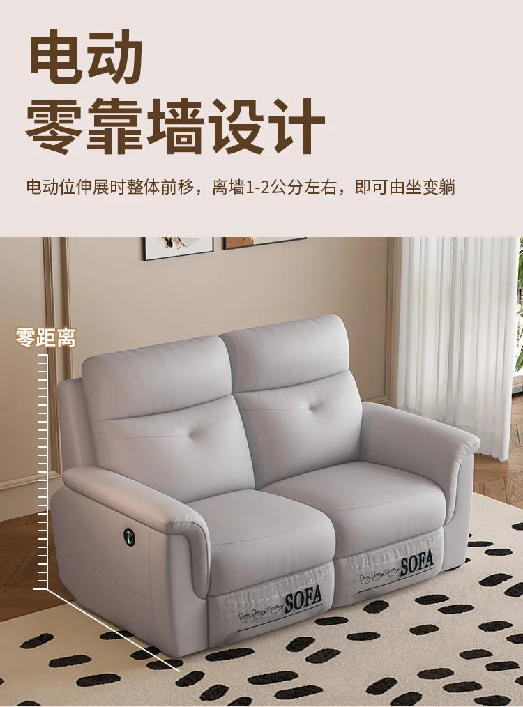 Comfort Electric Recliner Sofa Leather Sectional Genuine Retractable Combined Couch Bed Convertible Divano Letto Furnitures