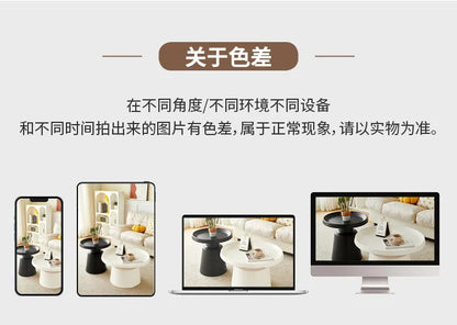 Cream Apartment Nordic Coffee Table Living Room Small Apartment Simple Internet Celebrity Wrought Iron Modern Round Ma