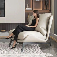 Comfortable Single Sofa Chair for Balcony or Living Room Lazy Sofa Lounge Chair for Bedroom or Reading Upholstered Accent Chair