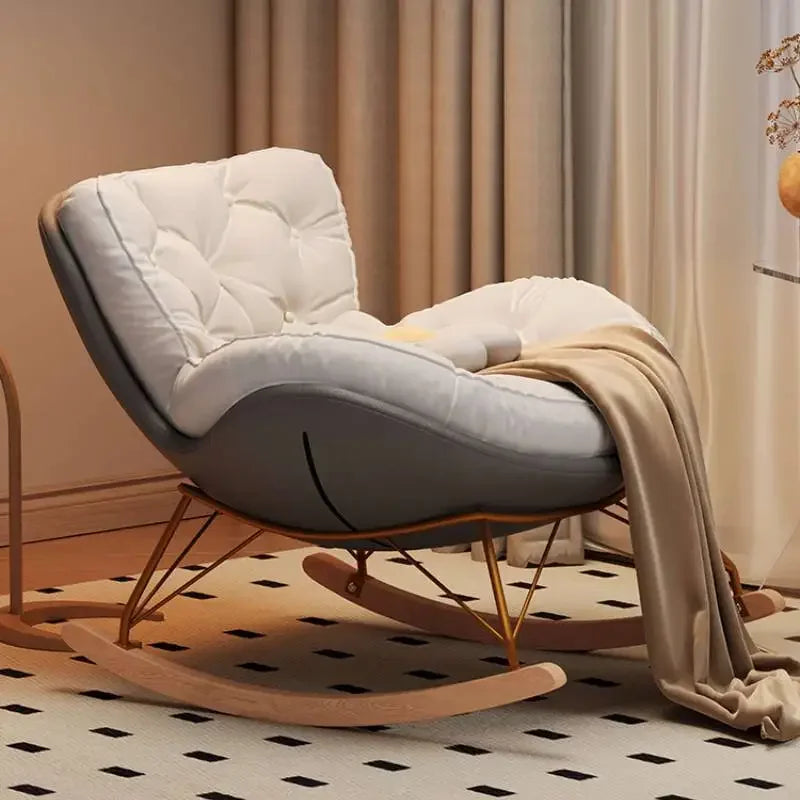 Luxury Modern Nonslip Chair Home Salon Nordic Rocking Living Room Chairs Recliner Bedroom Reading Fotele Do Salonu Decorative
