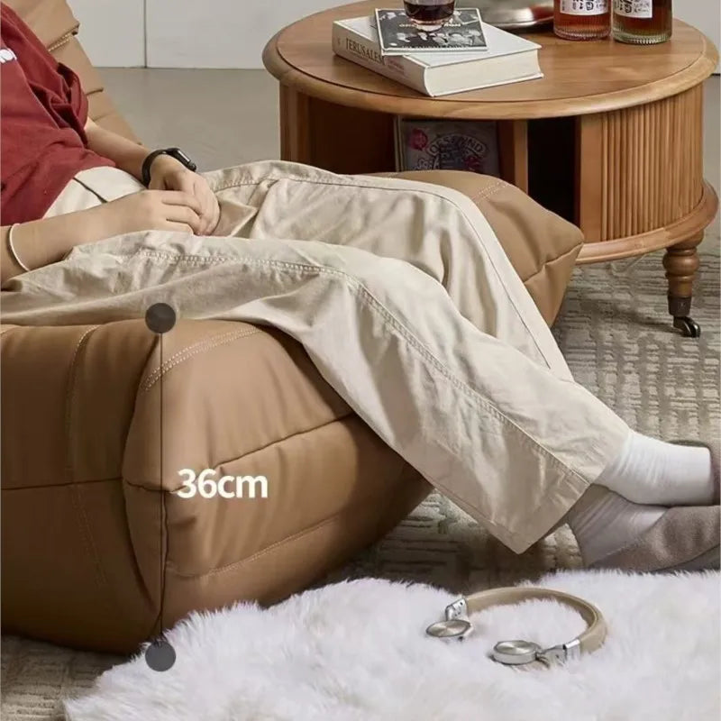 Caterpillar Togo Single Recliner Lazy Sofa Wabi-Sabi Style for Living Room Bedroom Balcony Leisure Reclining Sleep 78x103cm