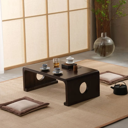 FashionJapanese Vintage Indoor Wood Furniture Asian Style Coffee Tea Living Room Low Table Rectangle 50*40cm Tatami