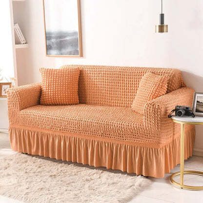 Fabric Skirt 2/3 Seater Sofa Cover 140-230cm Full Package Single Universal Elastic Sofa Slipcovers American Rustic Four Seasons