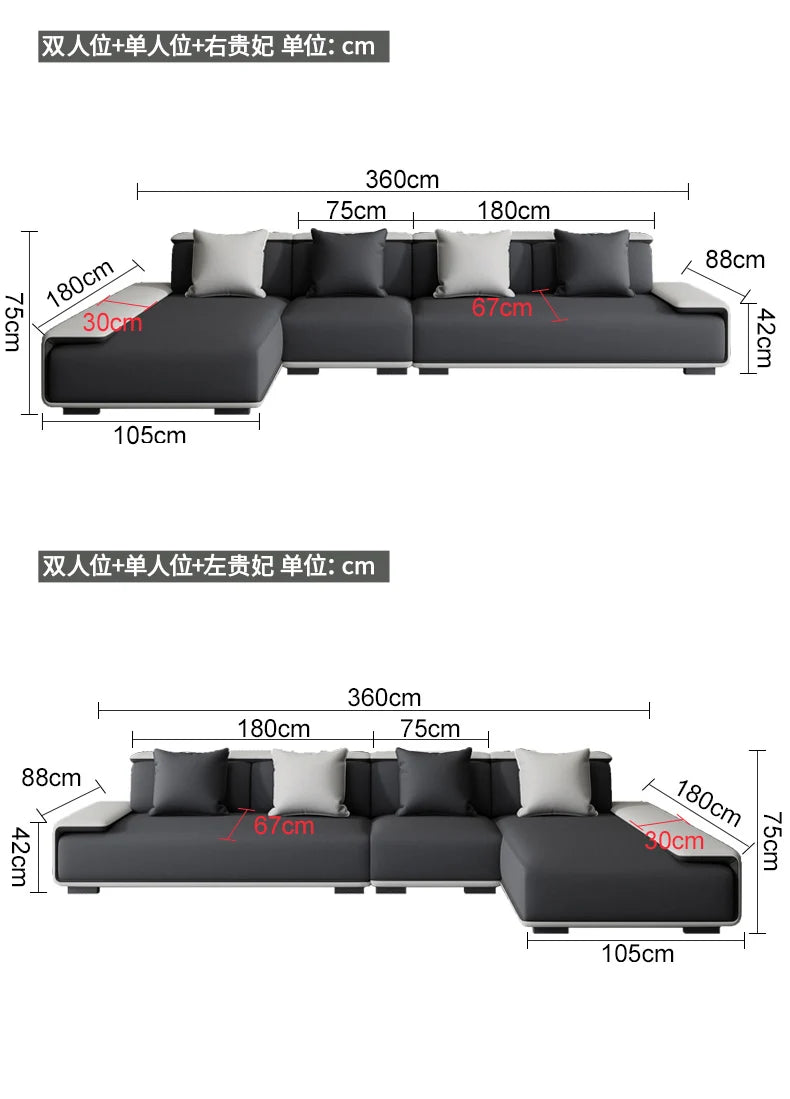 / Customizable Modern Concise Style Office Reception Waiting Sofa Set Leather Reclining Sofa