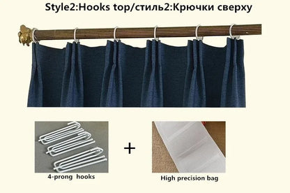 HQYQJJHYR Modern High Quality Colored Jacquard Brown Thickened Blackout Curtains for Living Room  Luxury Bedroom Kitchen Curtain