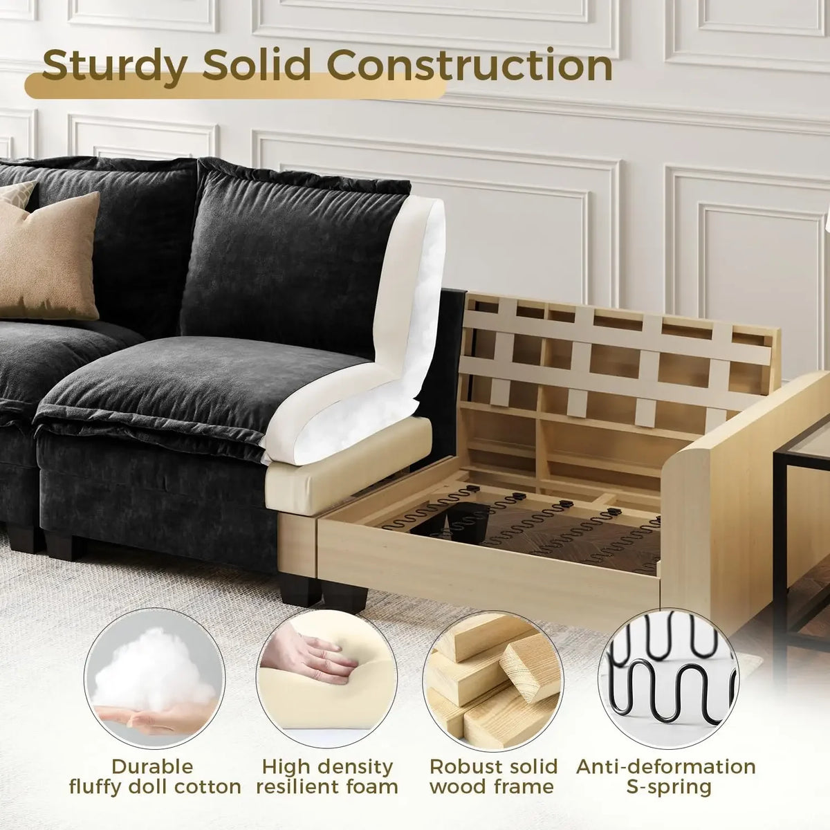 Modular Cloud Couch Sectional Sofa 89