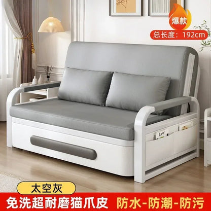 Sofa bed integrated dual-purpose small apartment Internet celebrity balcony multi-function retractable bed New technology