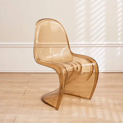 Acrylic Ghost Chair Modern Minimalist Transparent Dining Chair Designer Vanity Stool Kitchen Seating Clear Plastic Chaise Chair