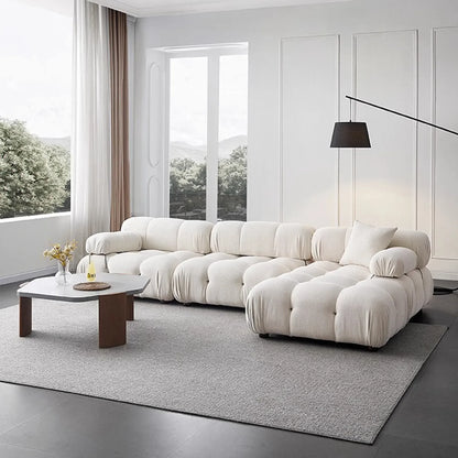 Italian Luxury Modular Sofa Vacuum Compressed Tufted Lazy Sofa Bread Design for Living Room
