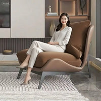 Comfortable Single Sofa Chair for Balcony or Living Room Lazy Sofa Lounge Chair for Bedroom or Reading Upholstered Accent Chair