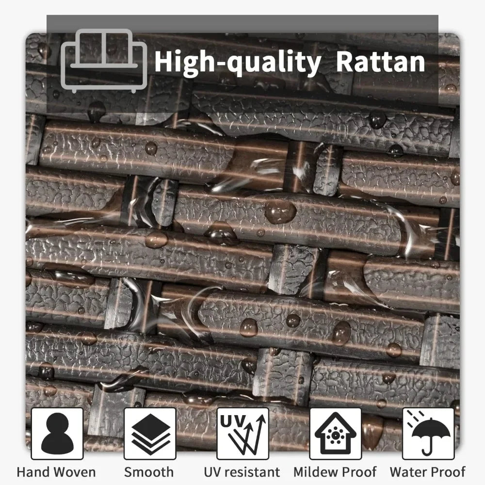 %a Camping Outdoor Indoor Backyard Porch Garden Poolside Balcony Use (Beige) Patio Furniture Outdoor Set Nature Hike Table Sets