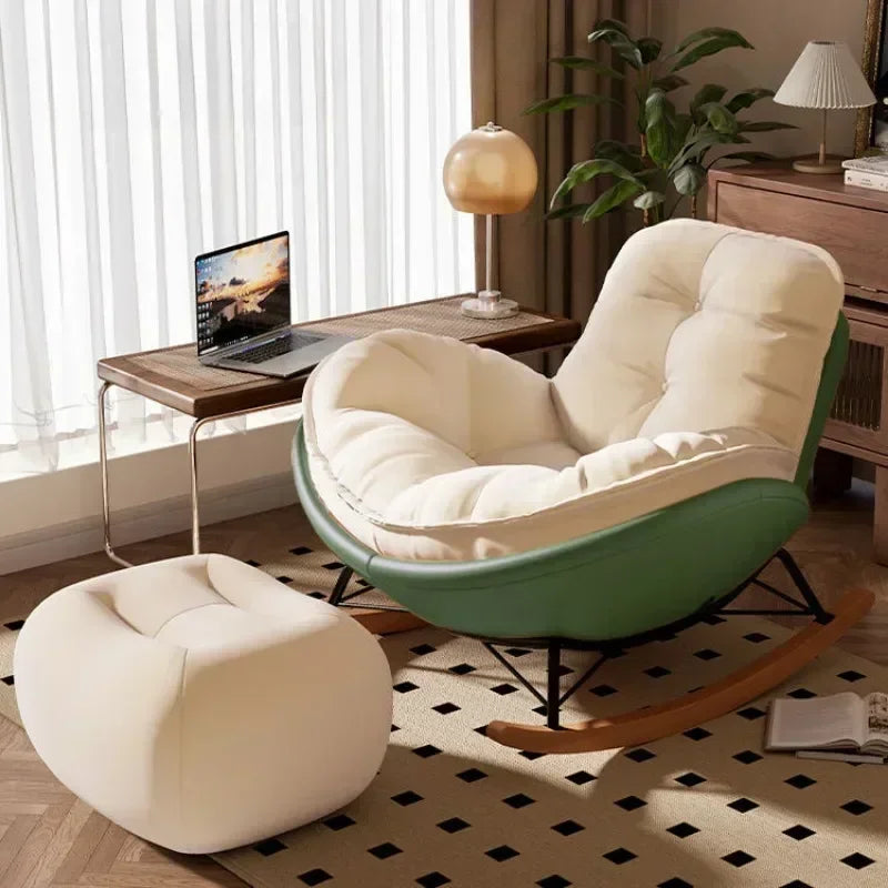 Chair Rocking Chair Lazy Lounge Chair Sofa Single Comfortable Lounge Chairs Living Room Bedroom Household Indoor Leisure Chairs