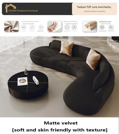 White Minimalist Comfortable Large Size Living Room Sofas Terrace Furniture