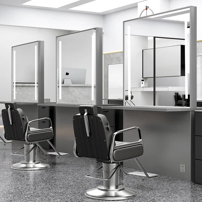 HJ Barber Shop Mirror Quick Cut Special Mirror Hair Salon Internet celebrity hair salon Full Lamp Mirror