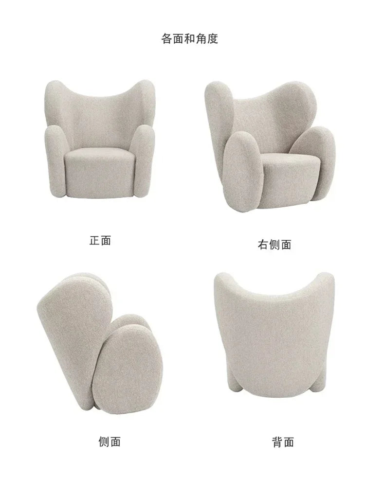 Nordic Outdoor Living Room Sofas Lazy Luxury Accent Designer Mid Century Sofas Lounge Single Relaxing Divano Home Furniture