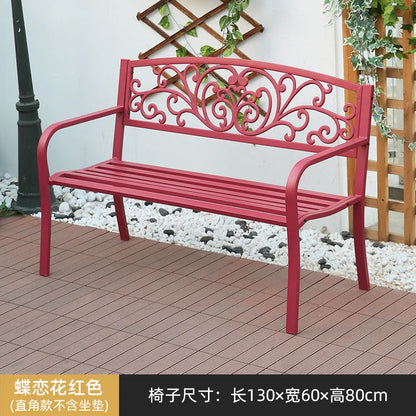 Practical Rustic Waterproof Furniture Cast IronBackrest  Iron Public Leisure Seating Metal Outdoor Garden Patio Park Bench