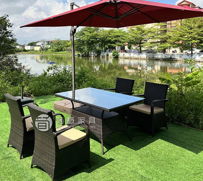 Outdoor leisure simple courtyard B & B restaurant coffee milk tea shop rattan chair