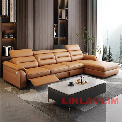 MINGDIBAO Multifunctional Convertible Sofa Bed With Eletric Recliner, Folding Sofa Cama With Power Reclining Seats & Storage Box