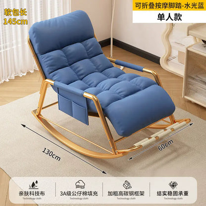Recliner Rocking Chair Sitting and Sleeping Dual-purpose  Lunch Break Chair Balcony Home Leisure Lazy Sofa Chair Ergonomic