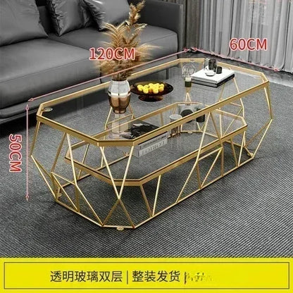 Postmodern Luxury Glass Coffee Tables Nordic Patio Center Entrance Floor Coffee Tables Smart Elegant Home Furniture