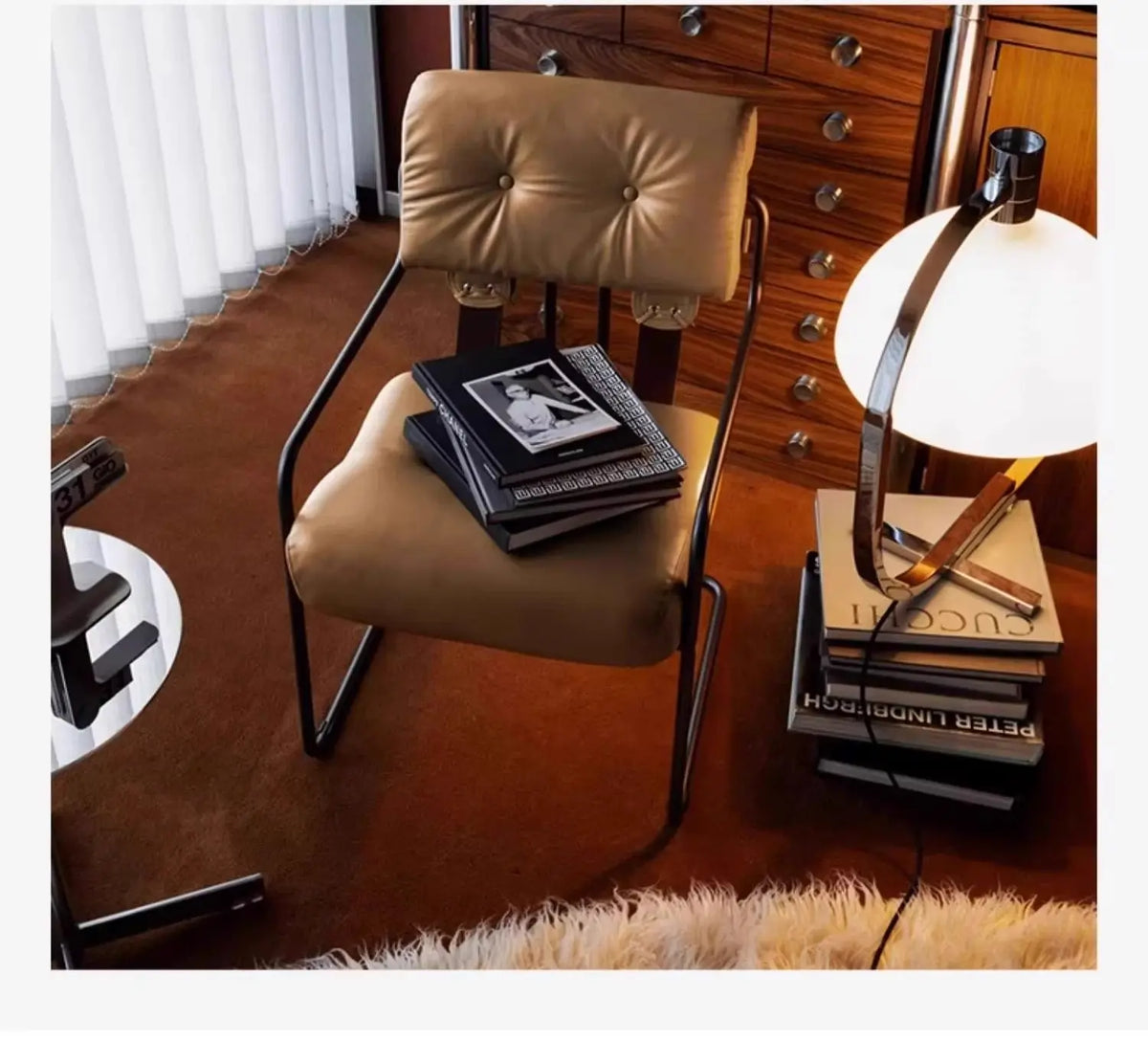 Pre-owned Office Chair, Stainless Steel Dining Chair, Bauhaus Vintage Negotiation, Casual Desk, Designer Single Chair