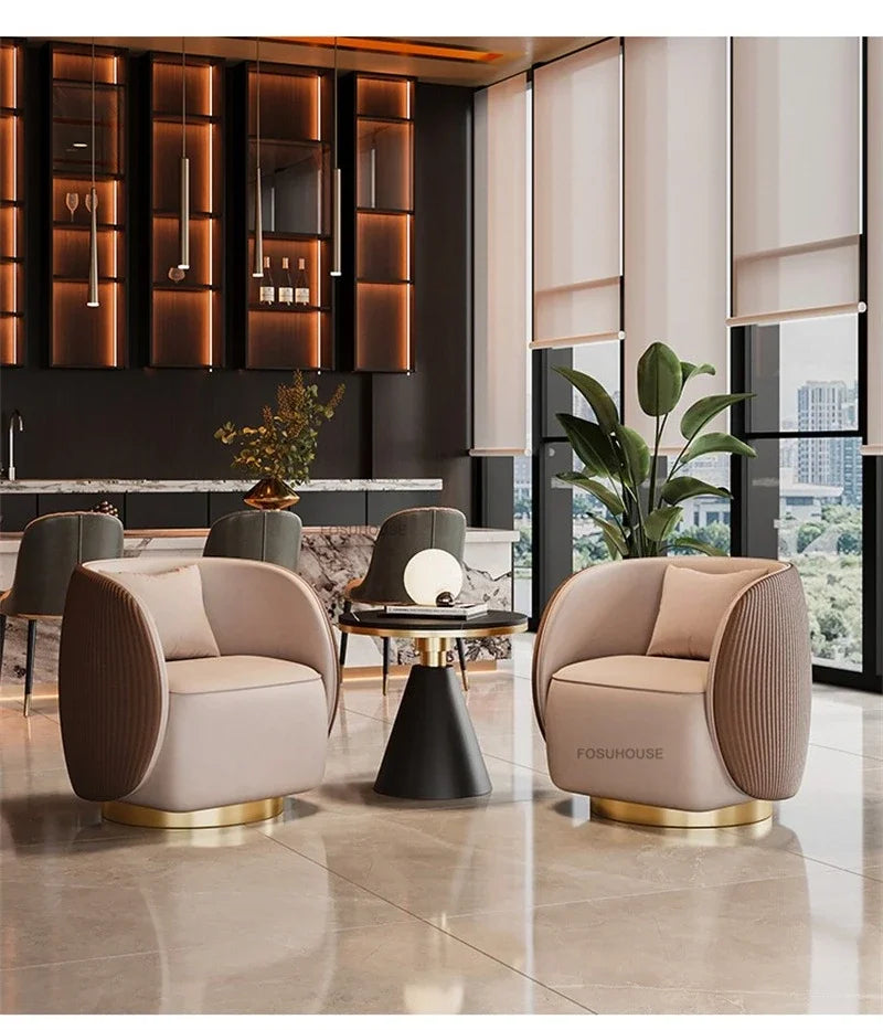 Nordic Designer Armchairs Hotel Lobby Negotiation Chair Living Room Chairs Home Furniture Luxury Conference Chair