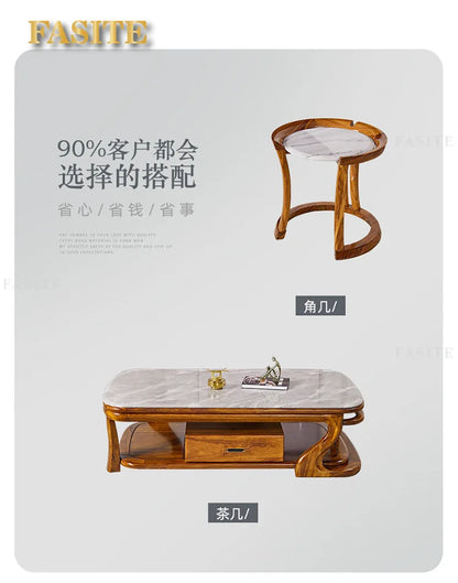 European leather sofa corner combination home high-end luxury living room new Chinese first layer cowhide solid wood