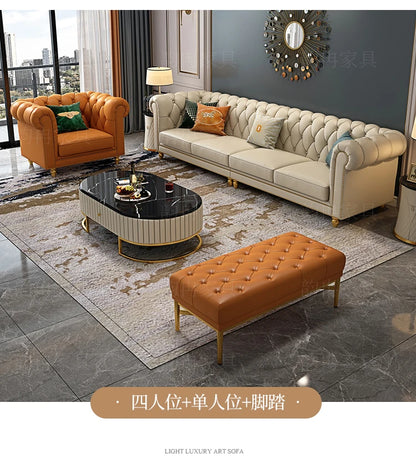 Nordic Modern Leather Sofas Luxury Sectional Single Loveseat Lounge Couch 3 Piece Designer Divano Soggiorno Furniture Home