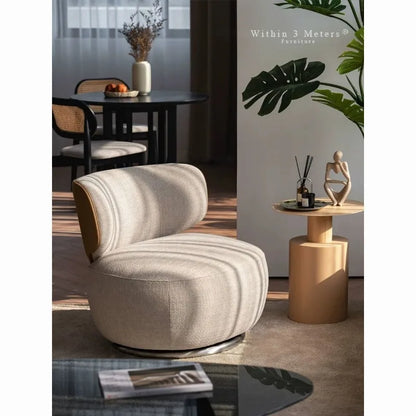 High-end Single Swivel Chair Lazy Leisure Chair New Sofa Living Room Balcony Bedroom Single Seat Personalized Fabric Chair