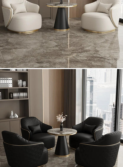 Modern light luxury single sofa chair home balcony negotiation reception table and chair combination designer office area leisur