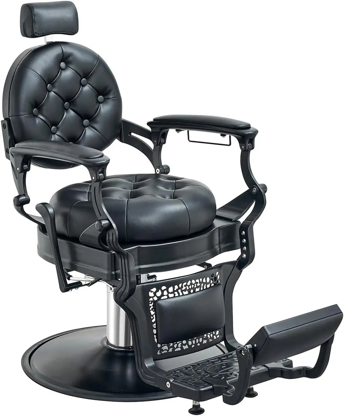 Hair Styling Chair Reclining: Men’s Barber Chairs for Barber Station - Heavy Duty Salon Chair with Footrest for Hair Stylist