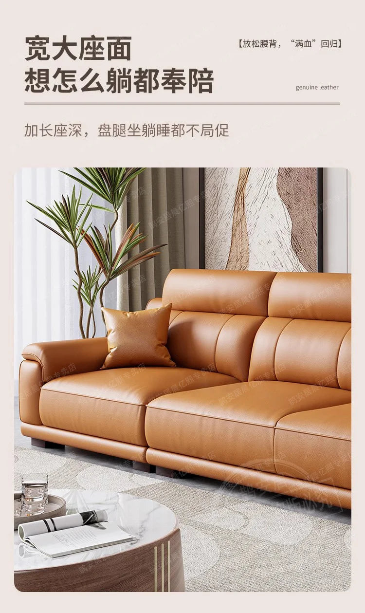 New European-style simple leather sofa wedding room new house light luxury small apartment high-end leather sofa straight row