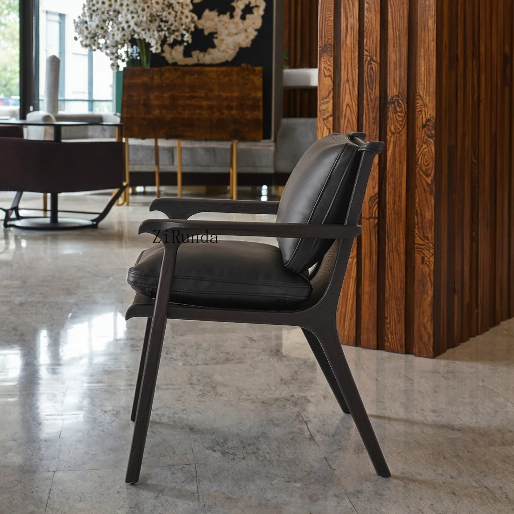Dining room armchairs, leather dining chairs