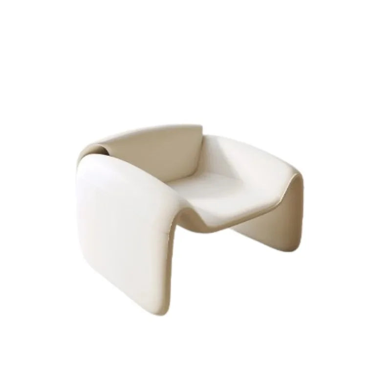 Curved special-shaped leather art sofa Internet celebrity beauty salon clothing store rest area