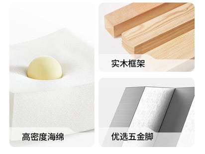 Cream Antelope Single Living Room Sofa Fabric Leisure Chair Middle Antique Lazy Sofa