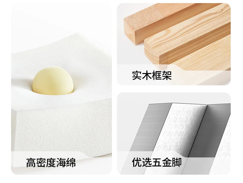 Cream Antelope Single Living Room Sofa Fabric Leisure Chair Middle Antique Lazy Sofa