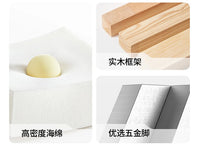 Cream Antelope Single Living Room Sofa Fabric Leisure Chair Middle Antique Lazy Sofa