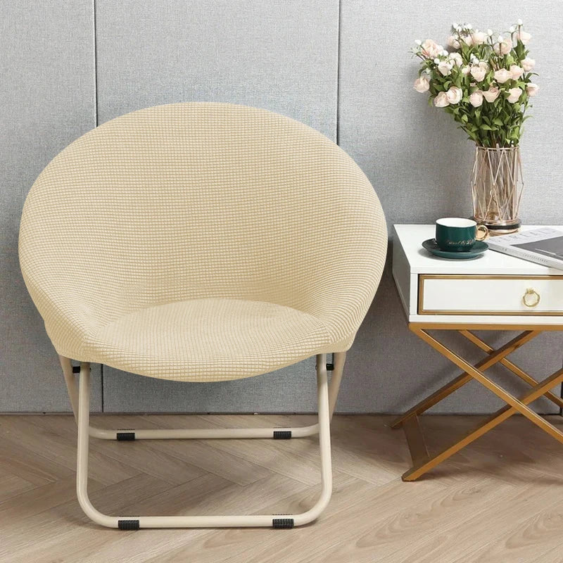 Comfortable Folding Chair Cover Cozy Moon Chair Relaxing Sun Chair Protector Stretchy Soft Cushion Portable Padded Seat Cover