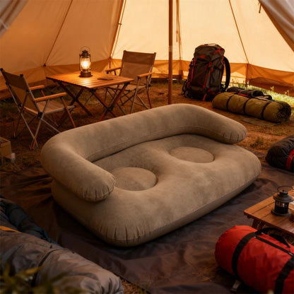 Double Inflatable Air Sofa Two-Seater Lazy Couch Heavy Duty Leak Proof Inflatable Lounge Furniture Indoor Outdoor Camping