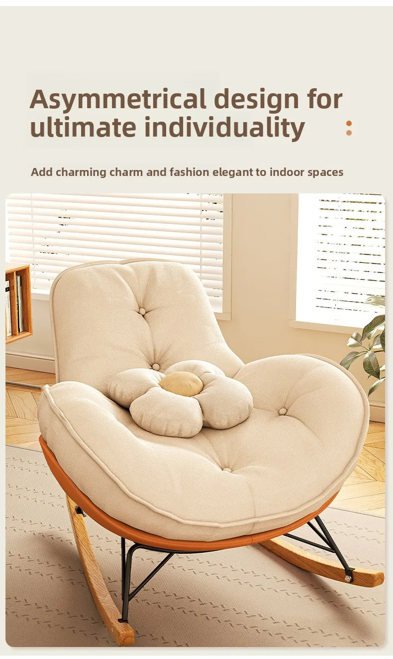 Firm Sofa Chair Living Room Balcony Rocking Chair Single Recliner Happy Chair Light Luxury Penguin Chair Leisure Chair