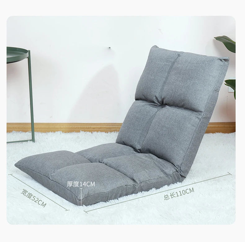 Hot Sale Adjustable Lazy Lounger Sofa Tatami Foldable Lounge Chair Floor Balcony Bay Window Leisure Long Sofa Bed Back Chair
